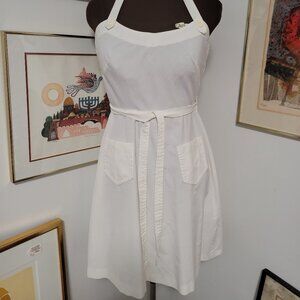 Vintage 70's White Wrap Around Sundress Size Small